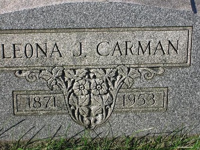 Leona Jane Carman Aug 4 1871-Sep 19 1953