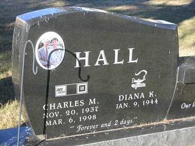 Charles M Hall Nov 20 1937-Mar 6 1998 / Diana K Jan 9 1944