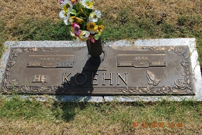 Jacob Jake Koehn Oct 08, 1900 - Feb 08, 1985 / Elva Evangelene See Aug 16, 1909 - Feb 27, 1994