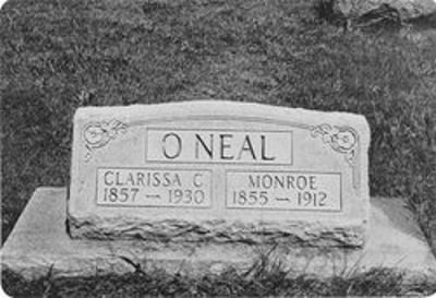 James Monroe O'Neal May 10 1855 - Dec 7 1912 / Clarissa Catherine Davis May 28 1857 - Mar 29 1930