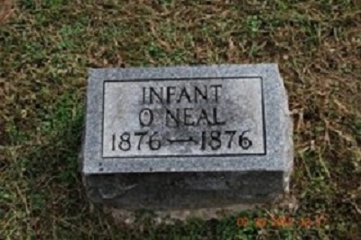 Infant O'Neal 1876 -1876